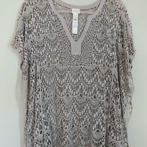 Chico’s Taupe Lacey Tunic